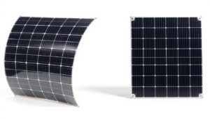 Panneau solaire amorphe flexible comparé à un panneau solaire traditionnel