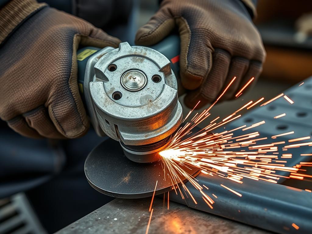 Utilisation d'une tour meuleuse pour couper du métal