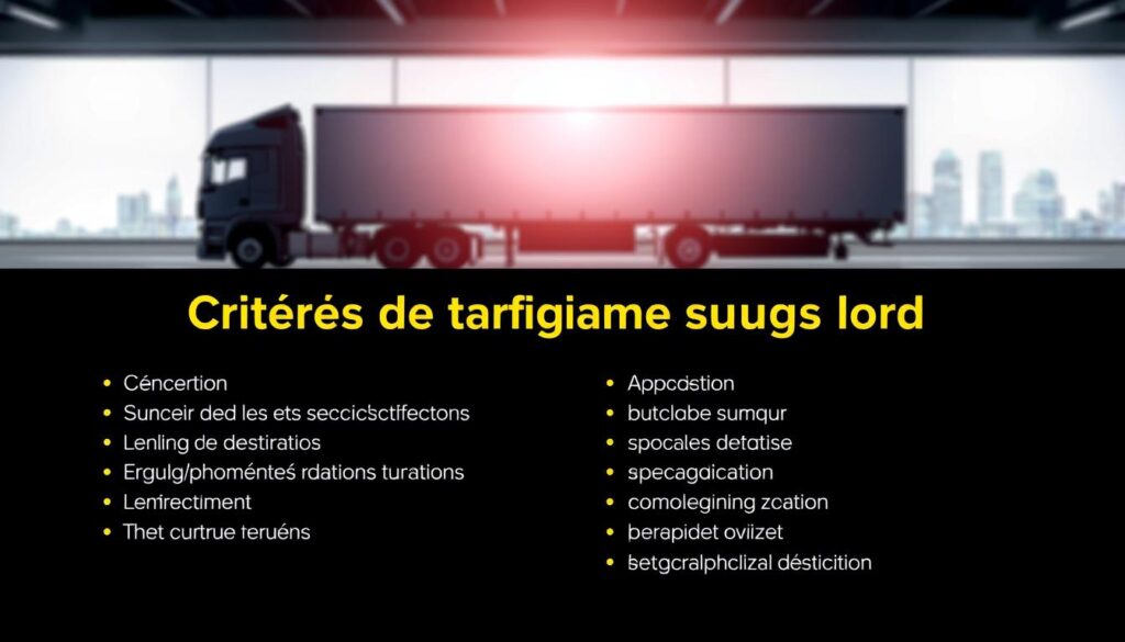 Critères de tarification assurance poids lourd